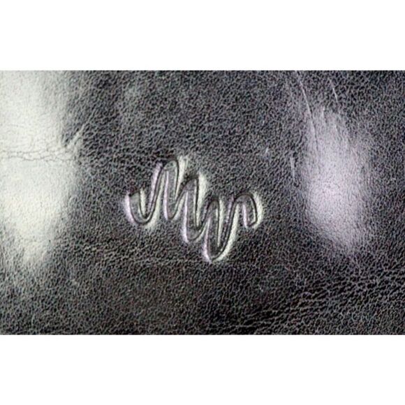 Monsac SMOOTH BLACK REAL LEATHER CLASSIC BUSINESS SATCHEL TOTE BAG HANDBAG PURSE - Picture 2 of 15